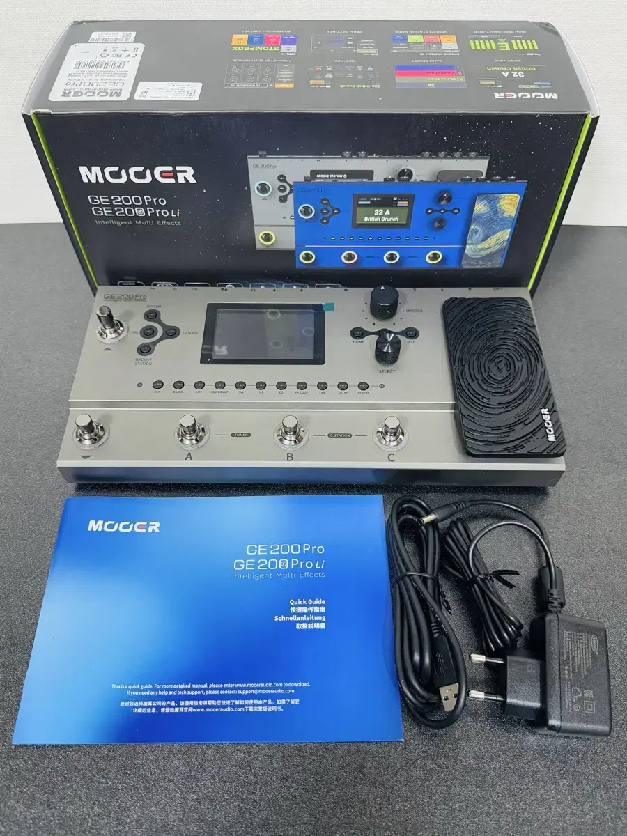 무어 MOOER GE200 Pro 기타 멀티이펙터(풀박) 판매합니다.