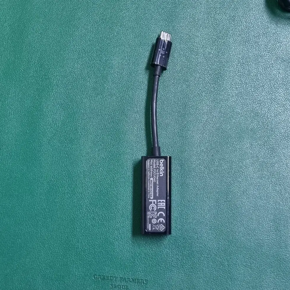 Belkin USBIF USB 타입 C 이더넷 어댑터 팝니다