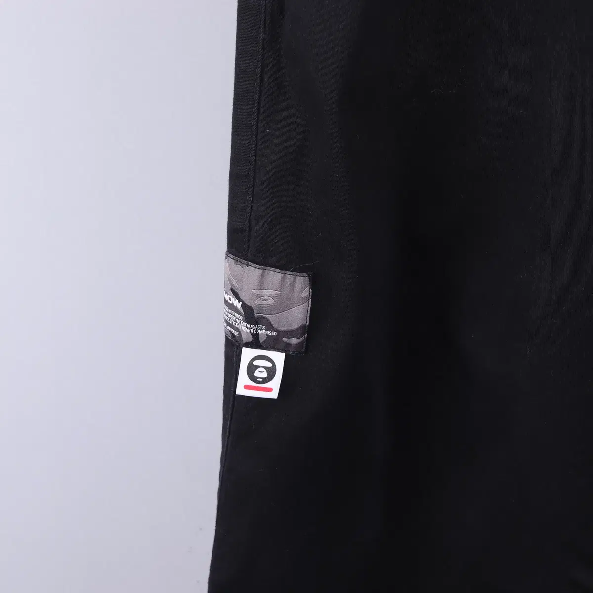 AAPE NOW 에이프 워븐 팬츠 블랙 (XL)