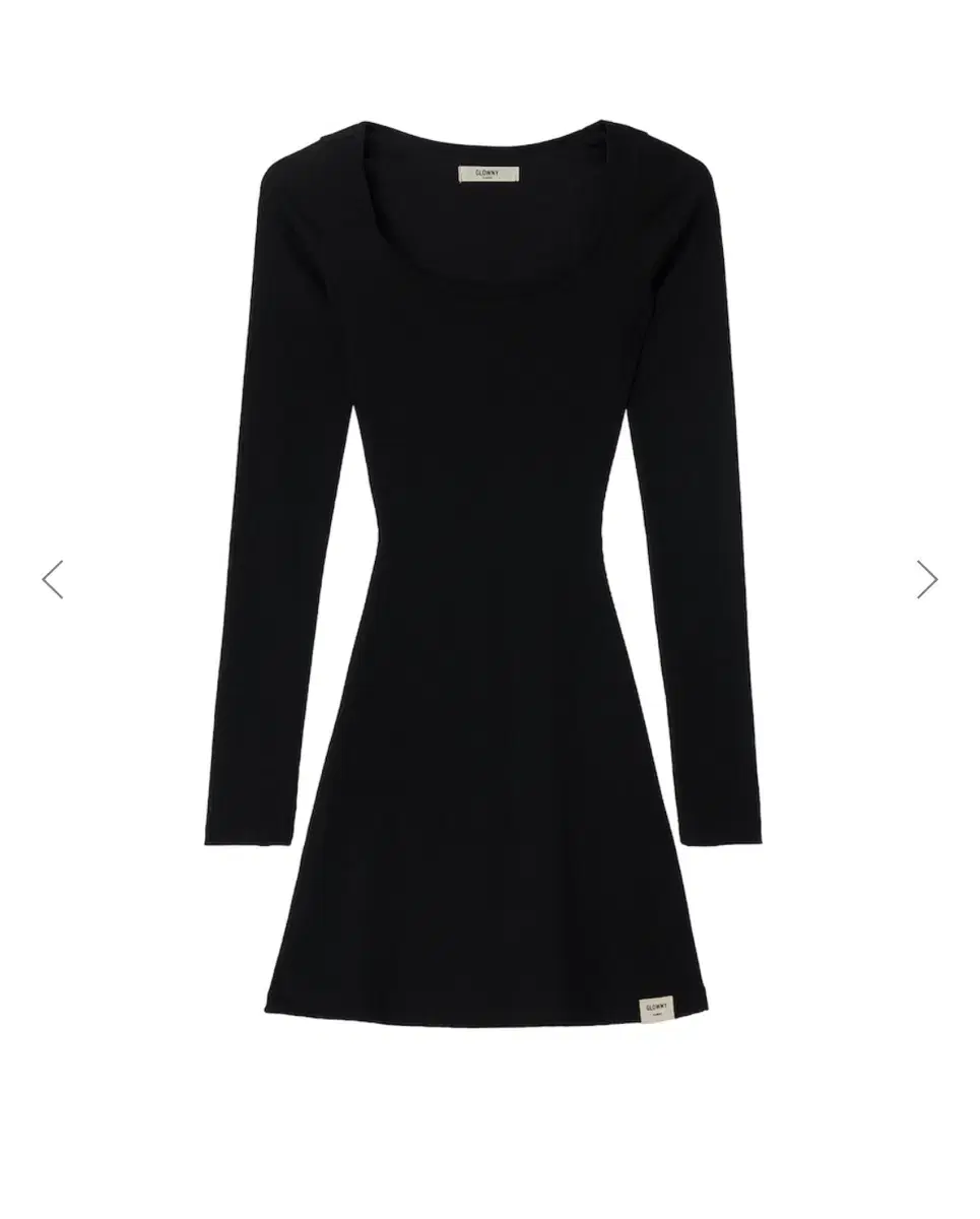 글로니 G CLASSIC RIB MINI DRESS (BLACK