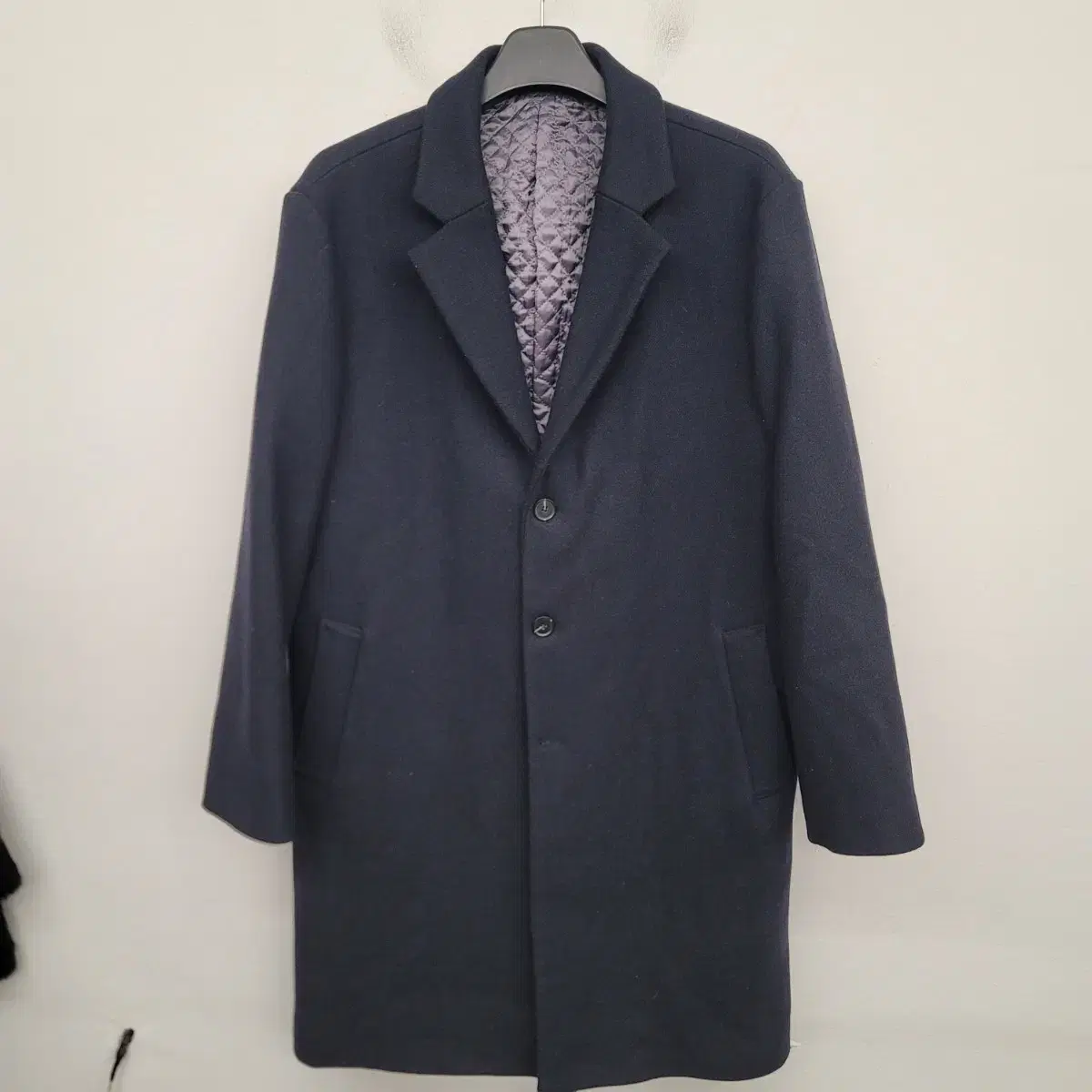 [105/XL] LAPEL 누빔 모직 싱글 코트