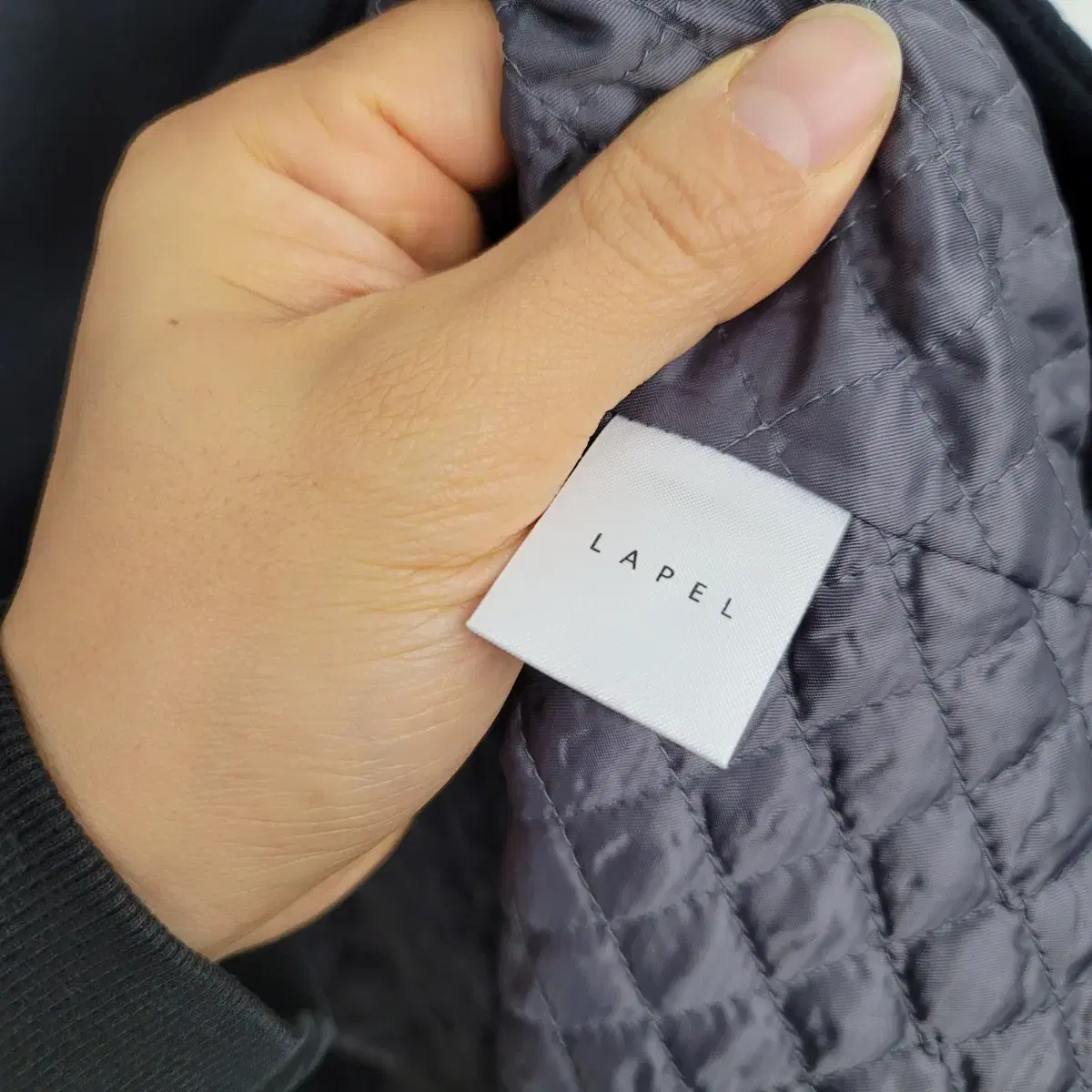 [105/XL] LAPEL 누빔 모직 싱글 코트