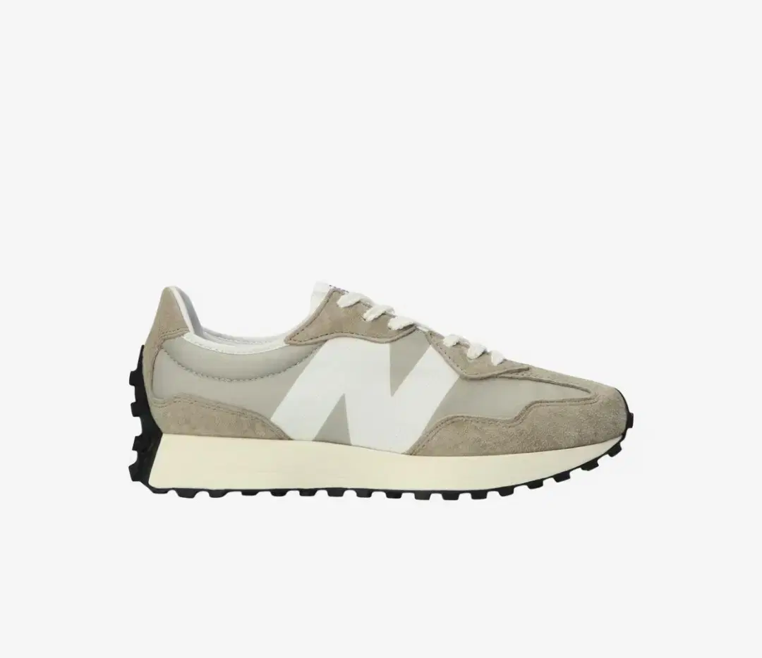 New Balance 327 Mushroom 290. mocha brown suede sneakers