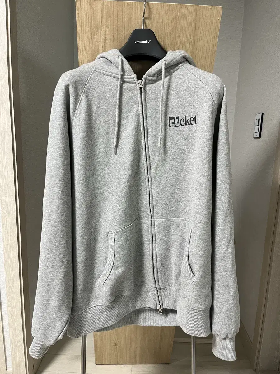 테켓 후드티 Plan Zip-Up Hoodie Melange Gray