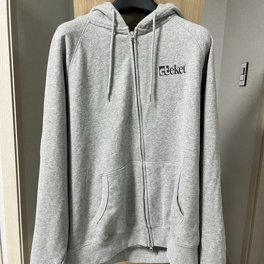 테켓 후드티 Plan Zip-Up Hoodie Melange Gray