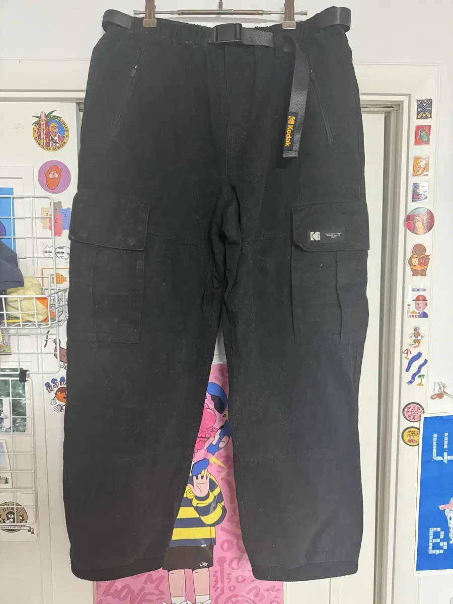 Kudak Black Cargo Pants for sale