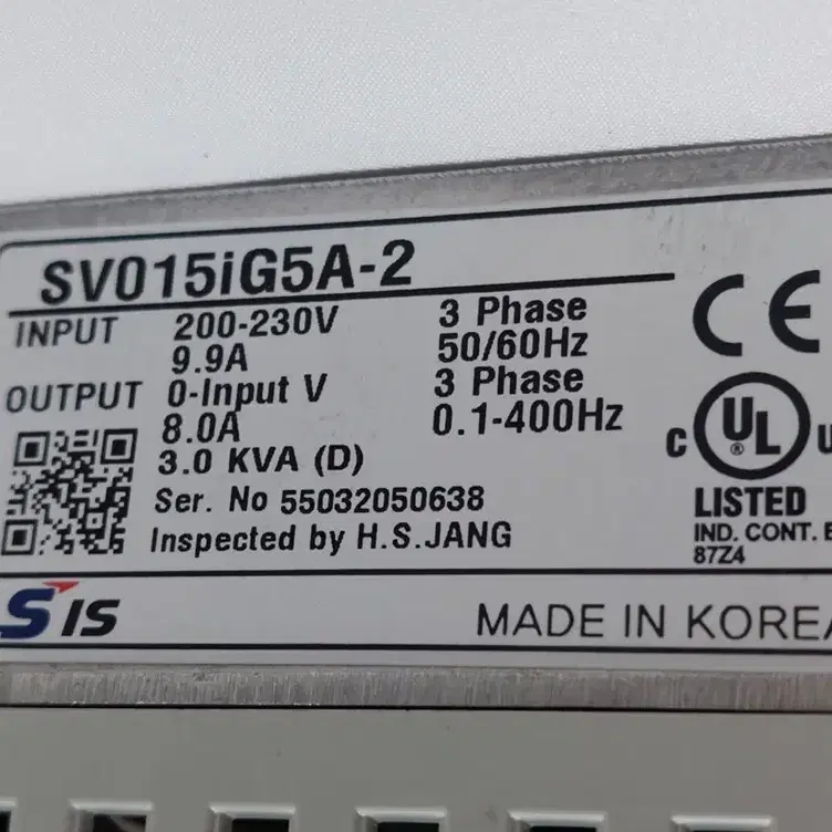 LS SV015iG5A-2 (1.5KW) 2마력 220V 인버터 새제품