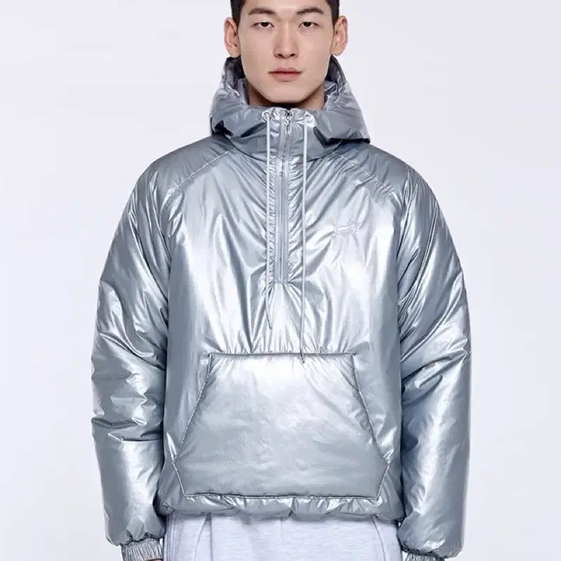 51퍼센트 Padded Logo anorak - Silver