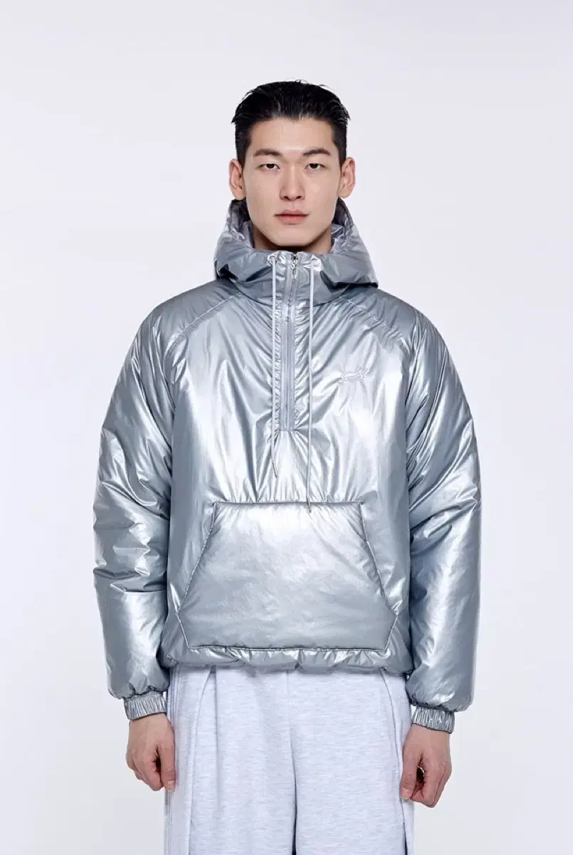 51퍼센트 Padded Logo anorak - Silver