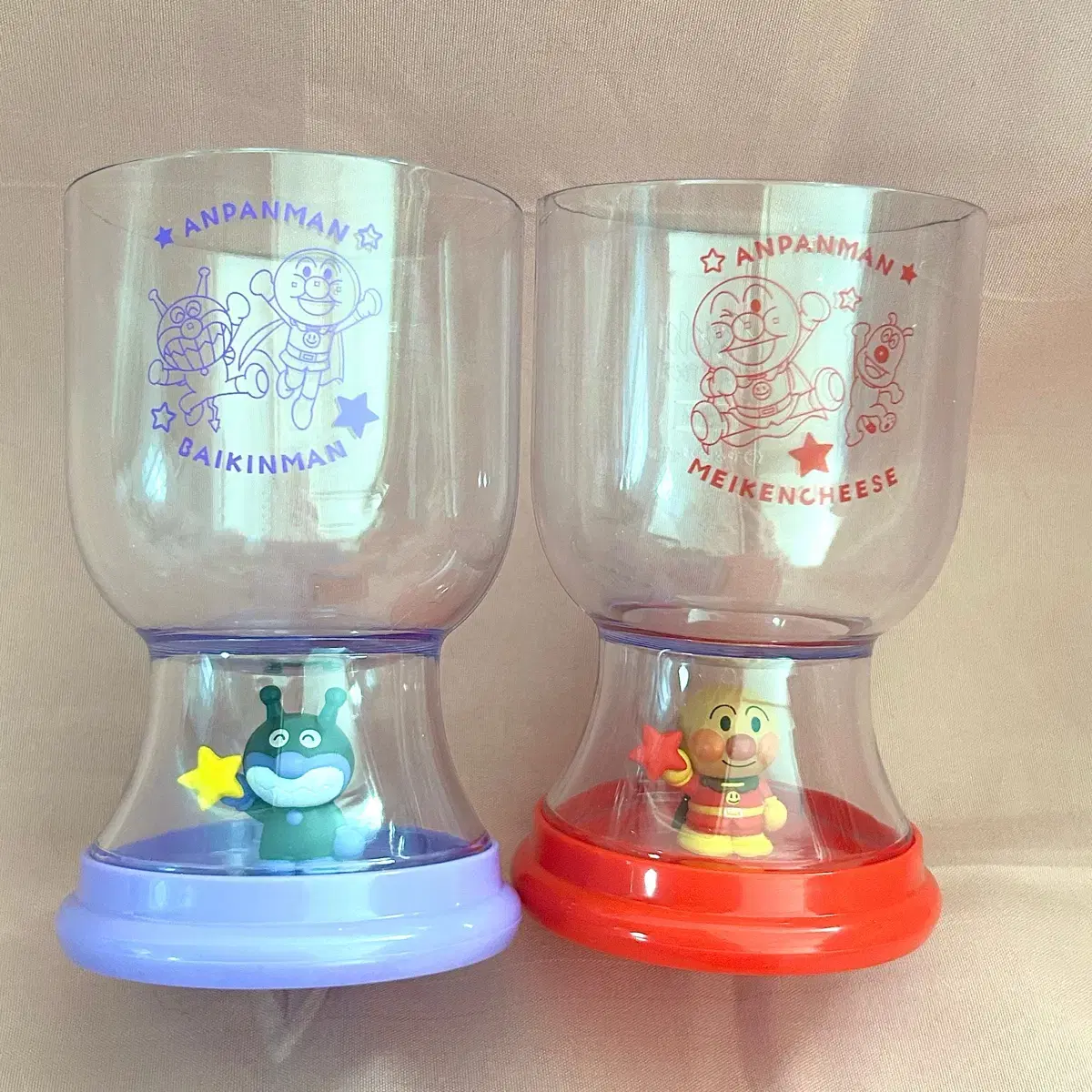 2 Anpanman Germ Man figure cups