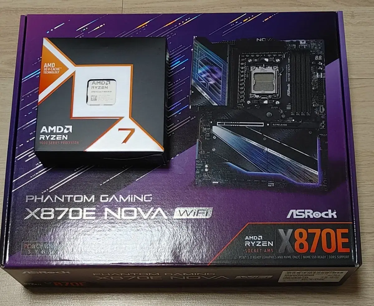 AMD 라이젠 7 9800X3D과 ASRock X870E Nova 팝니다