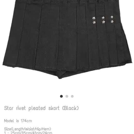 bonnae star rivet pleated skirt