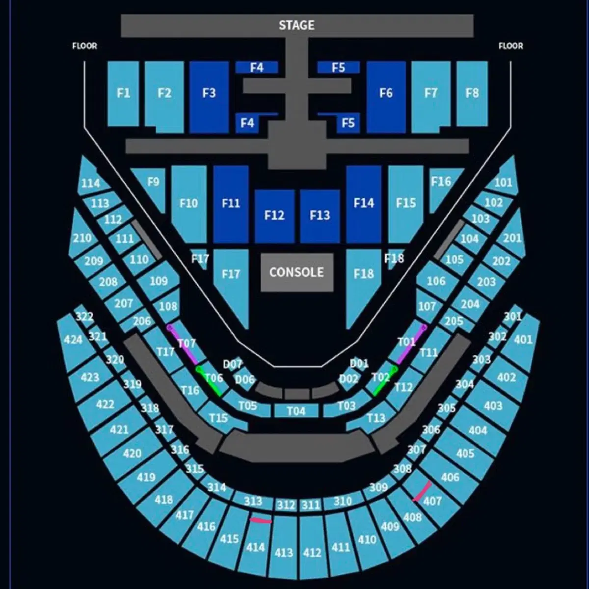 NCT127 콘서트 원가 양도 414구역 407구역