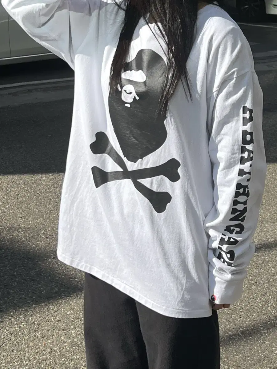 Bape Pirate White Long Sleeve