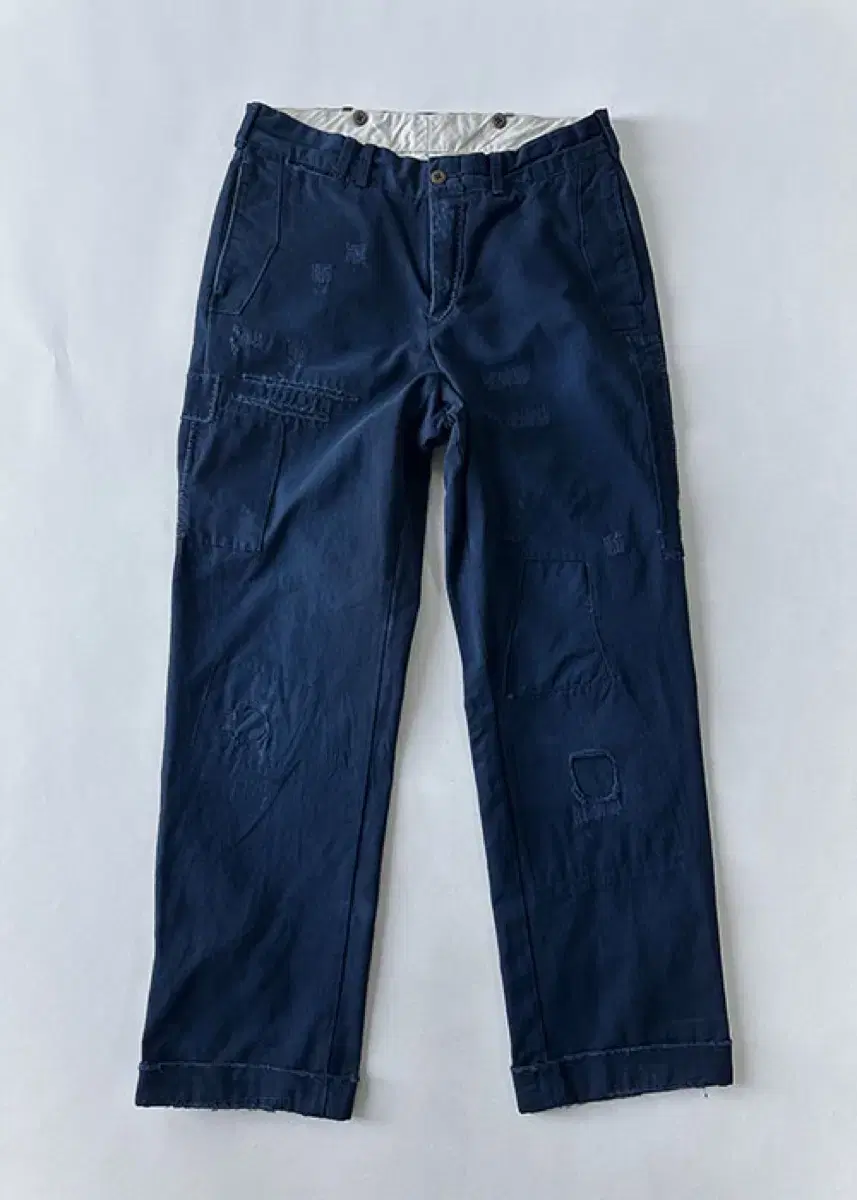 [32] Polo Ralph Lauren navy cotton trousers [Wiggitem].