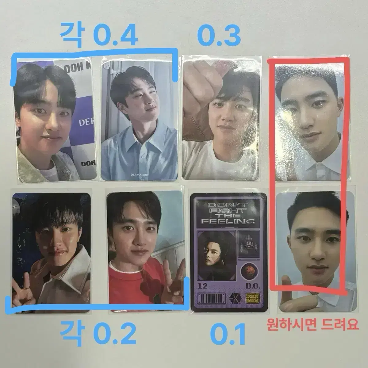 Do Kyungsoo exo d.o. photocard bulk wts Dermatori Growth