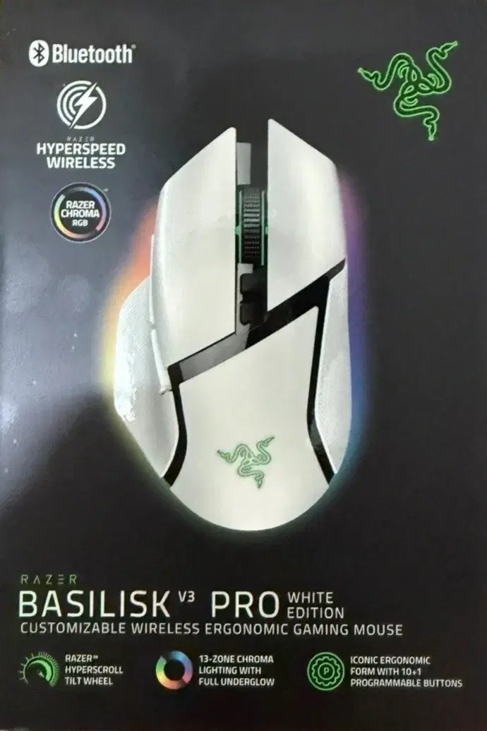 미개봉) razer 바실리스크 v3 pro 화이트 팝니다