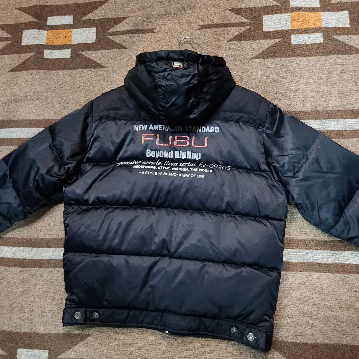 주말할인)FUBU 후부 00s 덕다운 데님 패딩 L