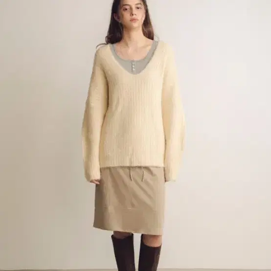 (구해요!!) 오브네어 니트 smooth alpaca knit(cream