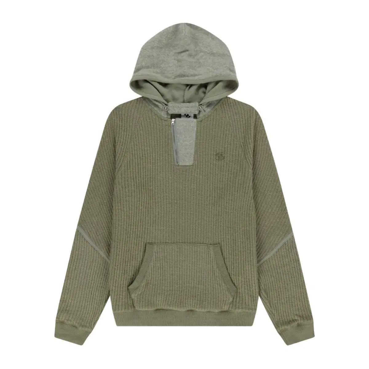 [새상품/1]산산기어 리브드 후디 니트 ribbed hoodie knit