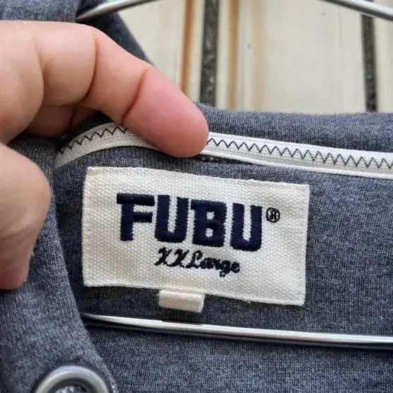 후부 빈티지 빅사이즈 후드집업 그레이 Fubu