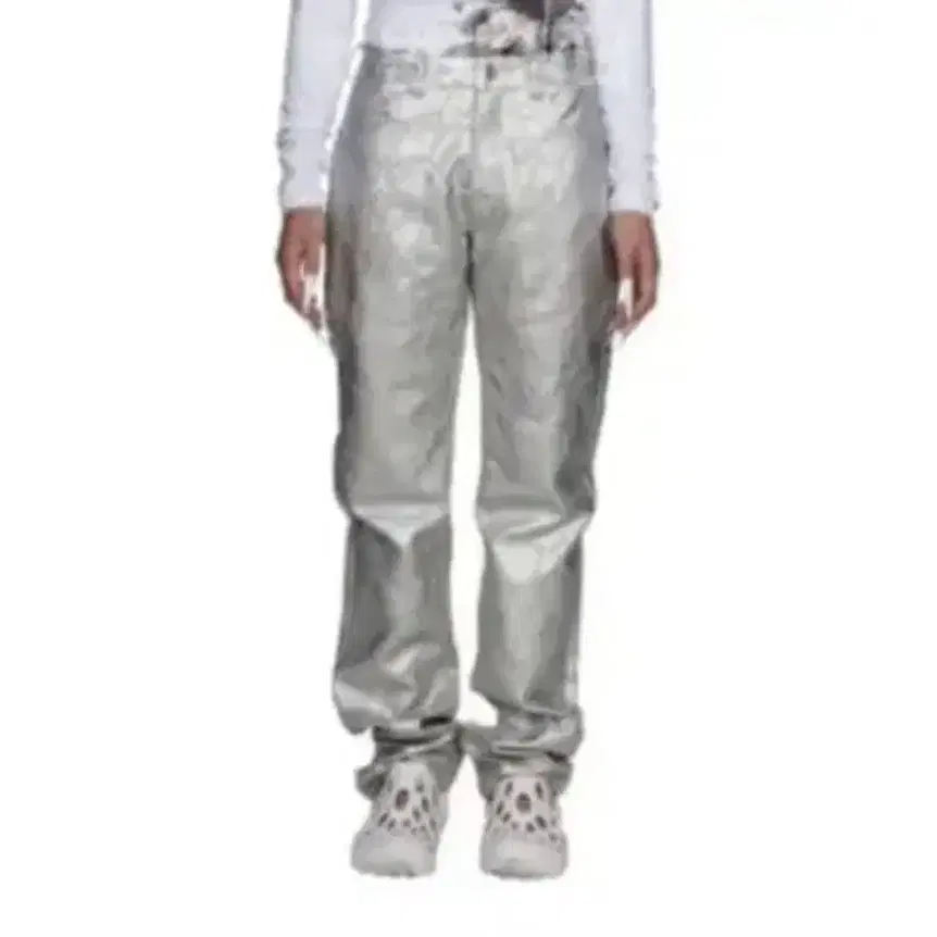 604service mosaic pants silver S