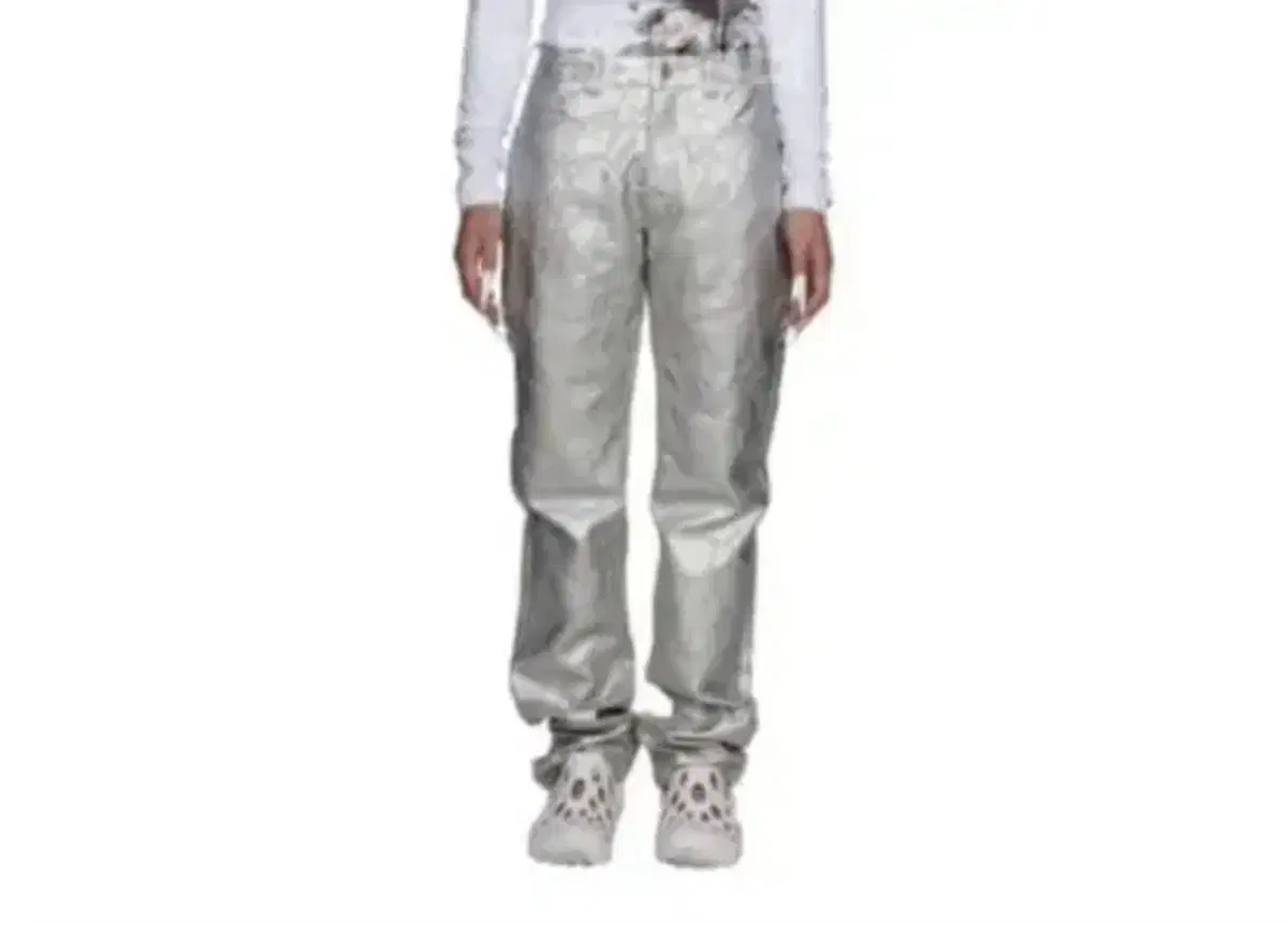 604service mosaic pants silver S