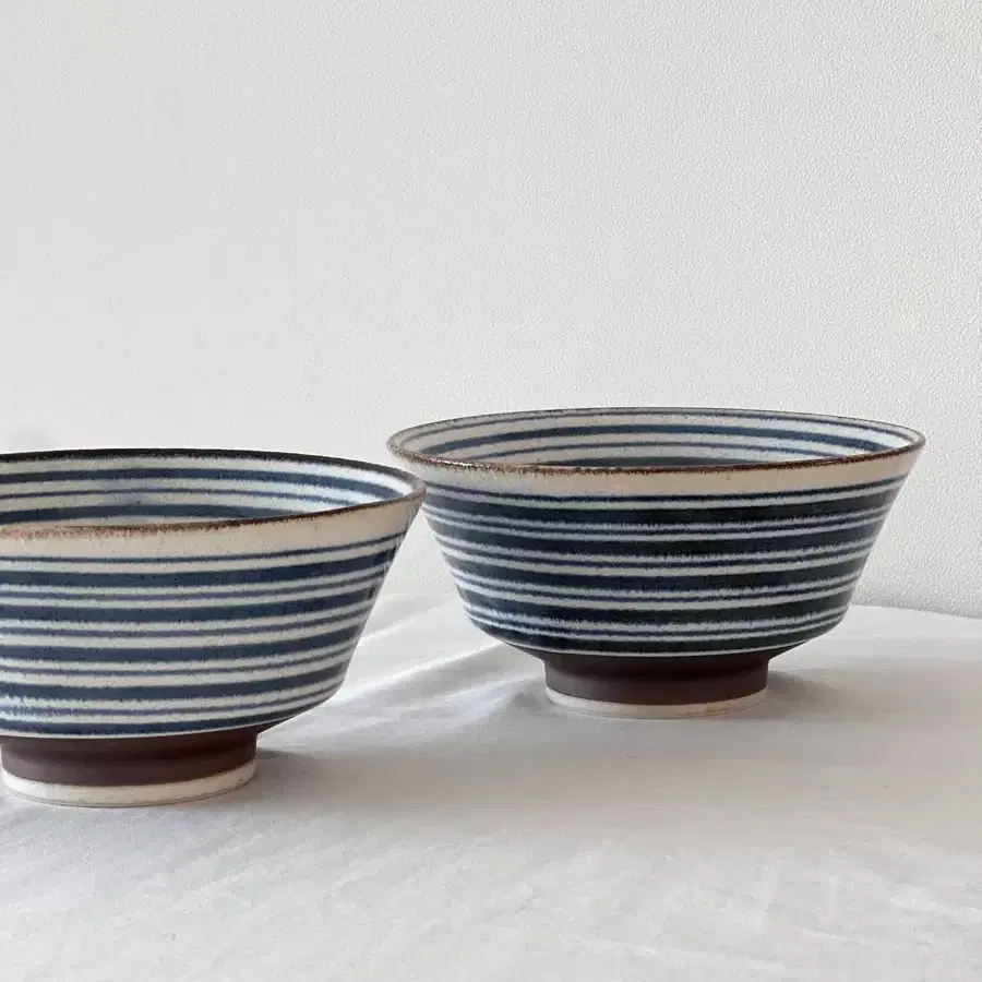 Blue Heel bowl/ 일본 도자기 면기 우동볼 우동기 덮밥그릇