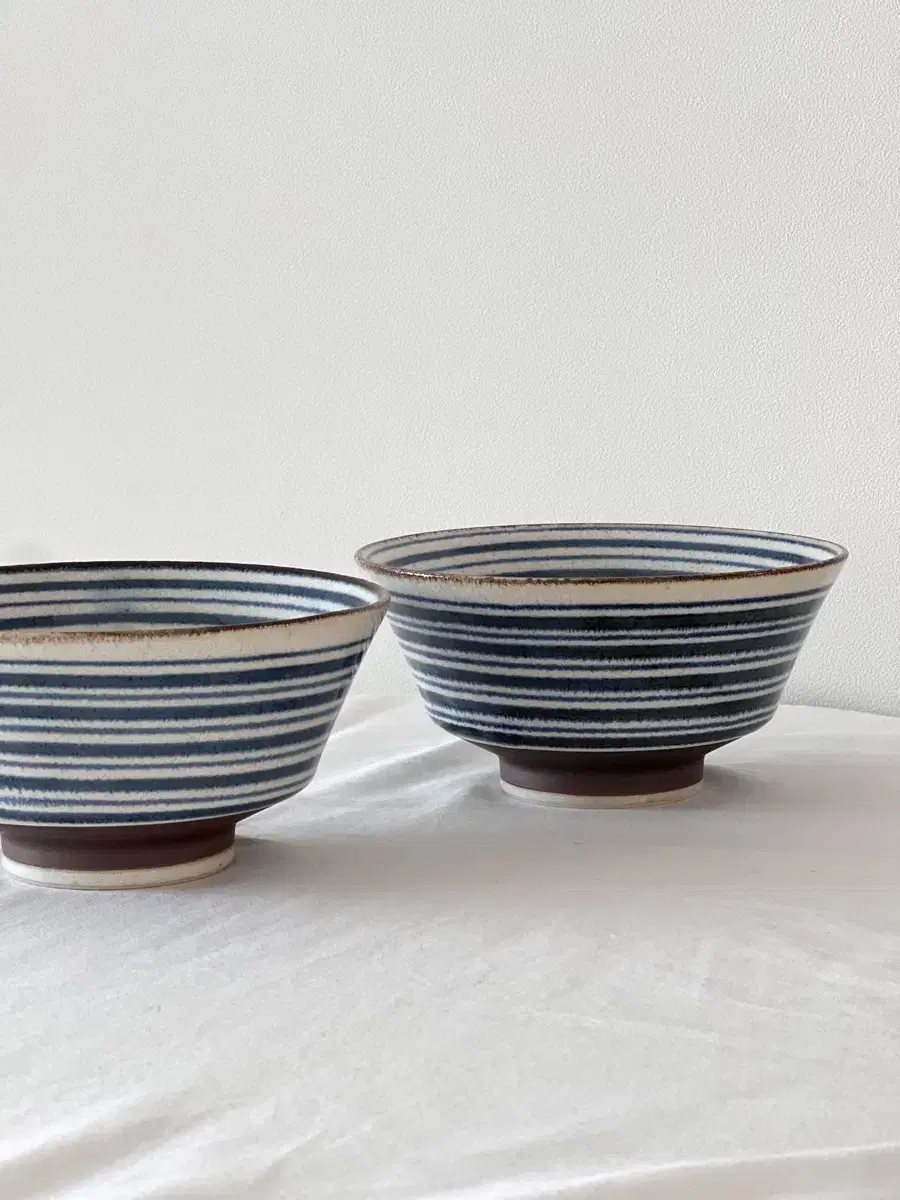 Blue Heel bowl/ 일본 도자기 면기 우동볼 우동기 덮밥그릇