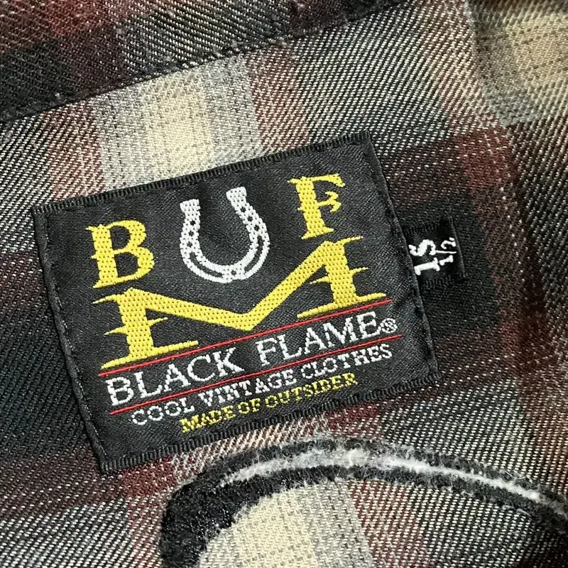 Black flame 펑크 자수 셔츠 y08463