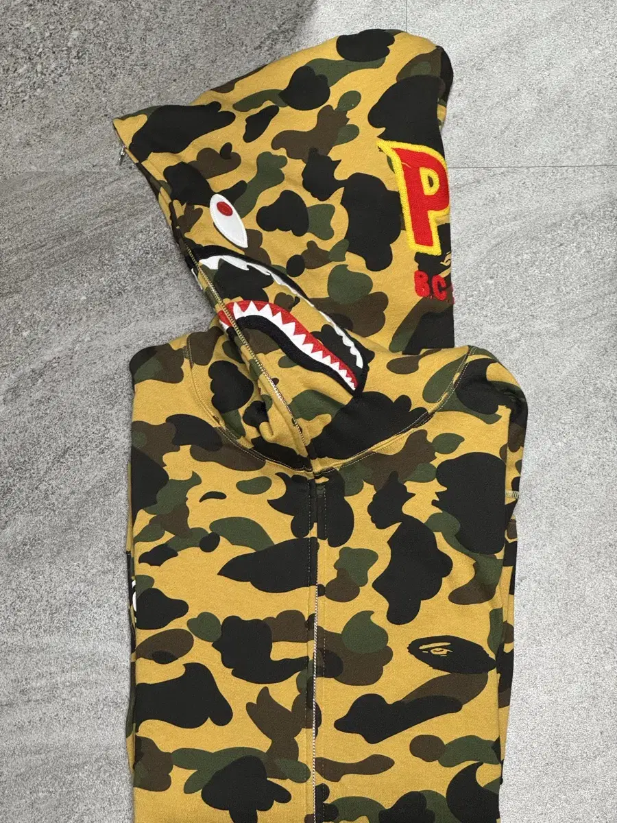 베이프 샤크후드 황계 XXL (BAPE SHARK HOOD)