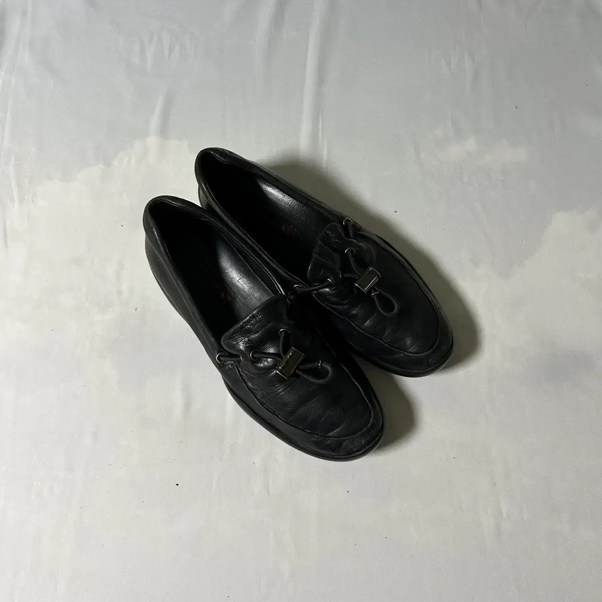 Prada nappa toggle slipon loafers