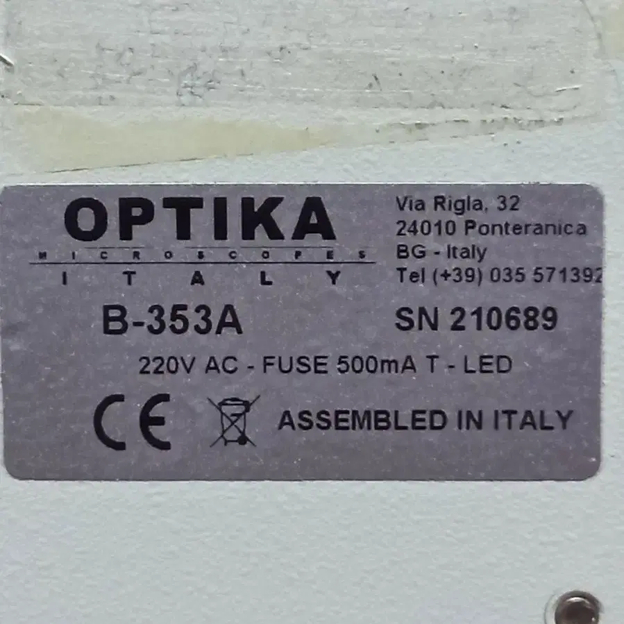 OPTIKA ITALY B350 LED 현미경