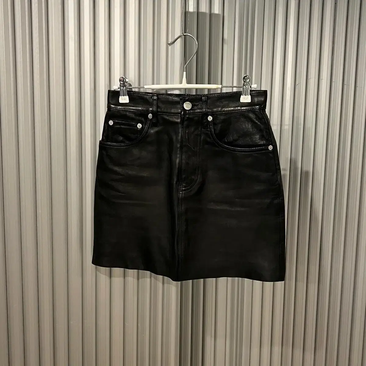 Helmut Lang leather skirt