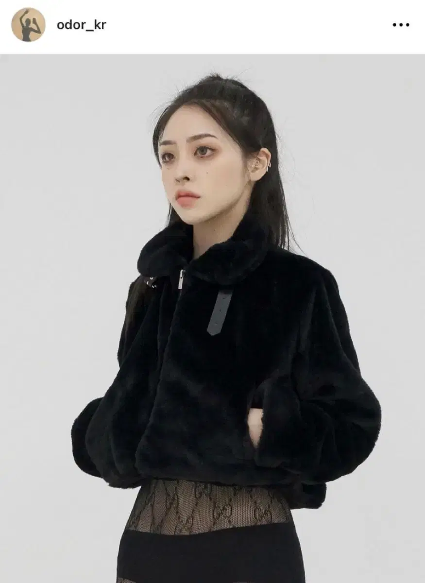 Odor made black fur jacket 리뉴얼