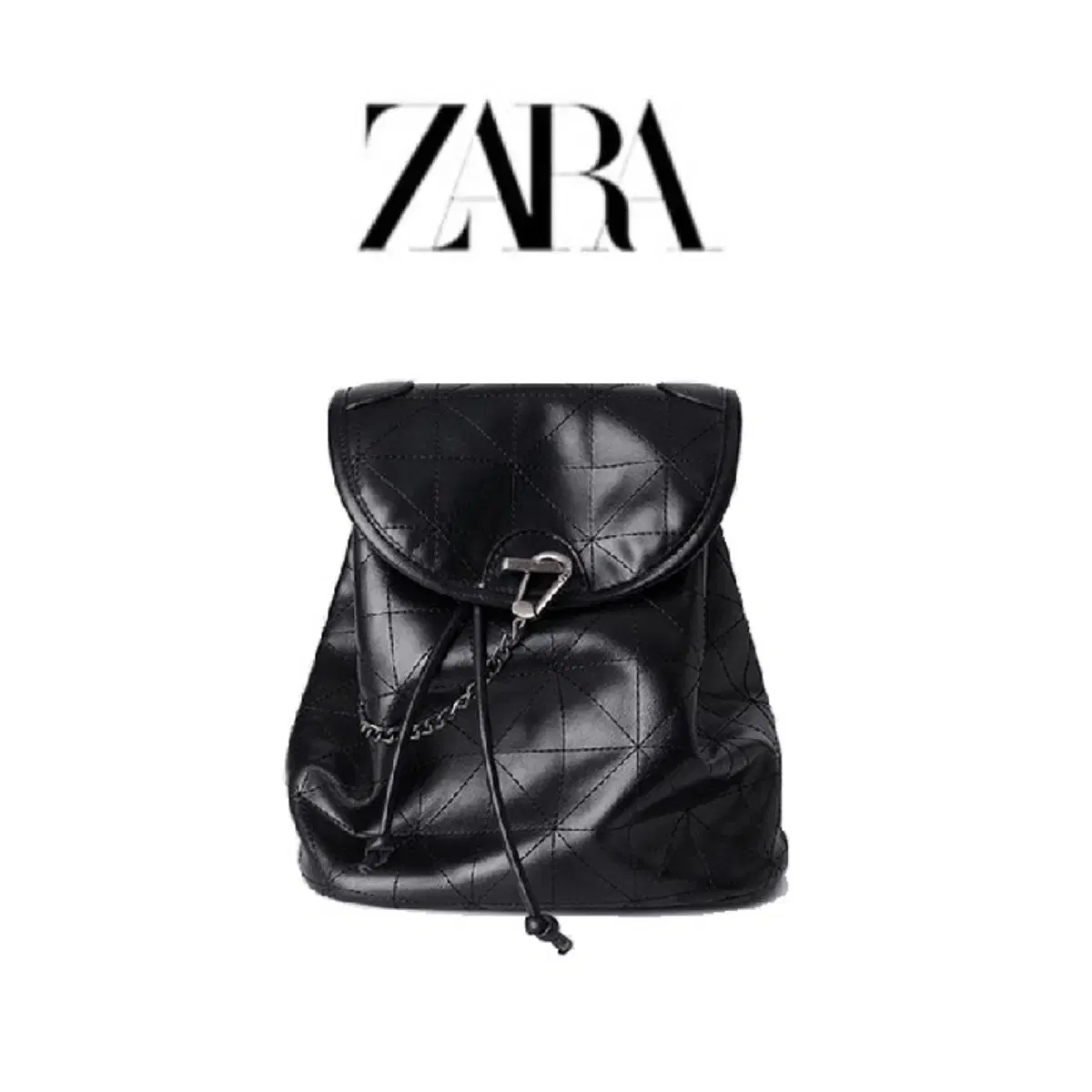 자라가방 퀄팅 체인 백팩 zara