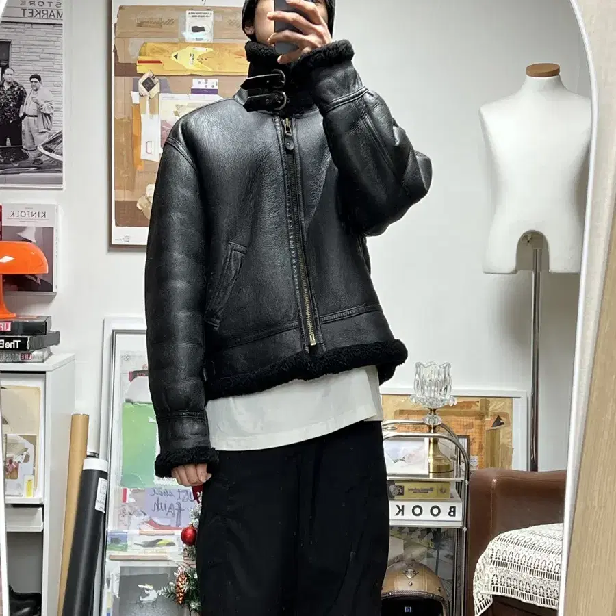 JPN VTG Type B-3 무스탕 XL black