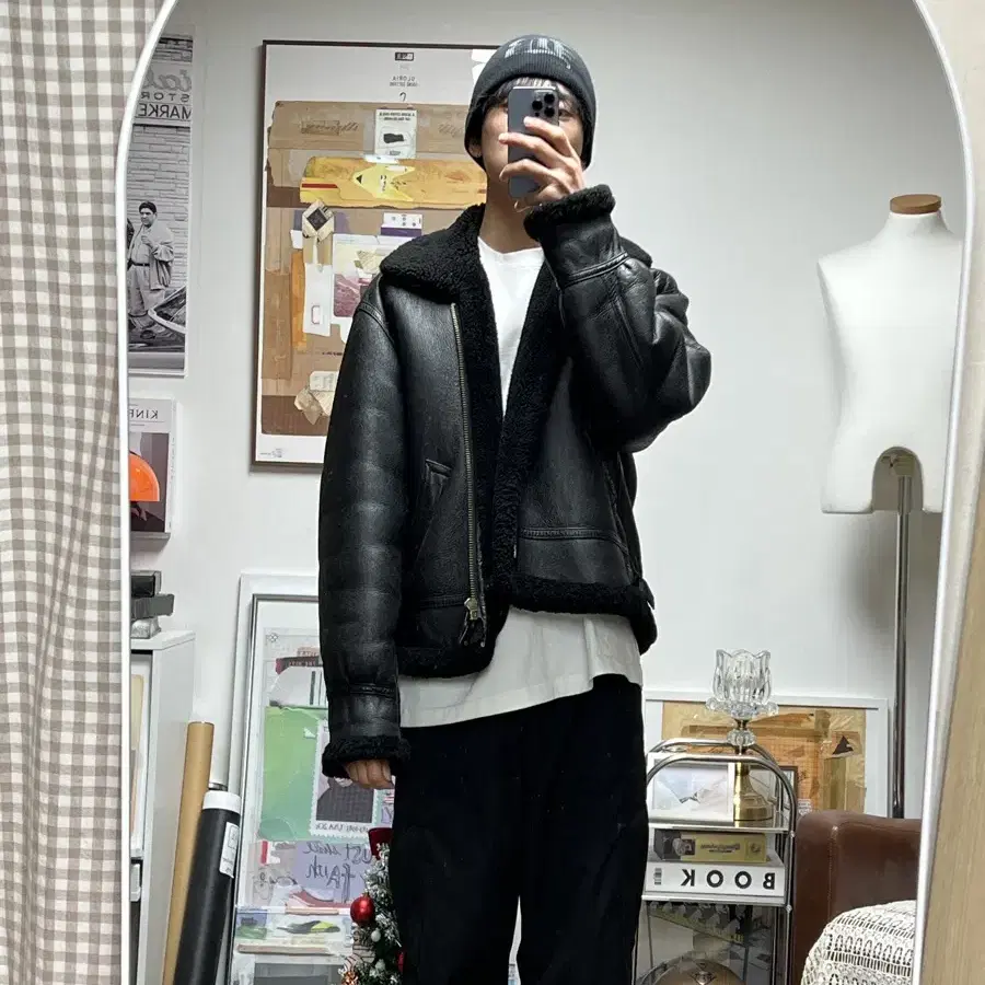 JPN VTG Type B-3 무스탕 XL black