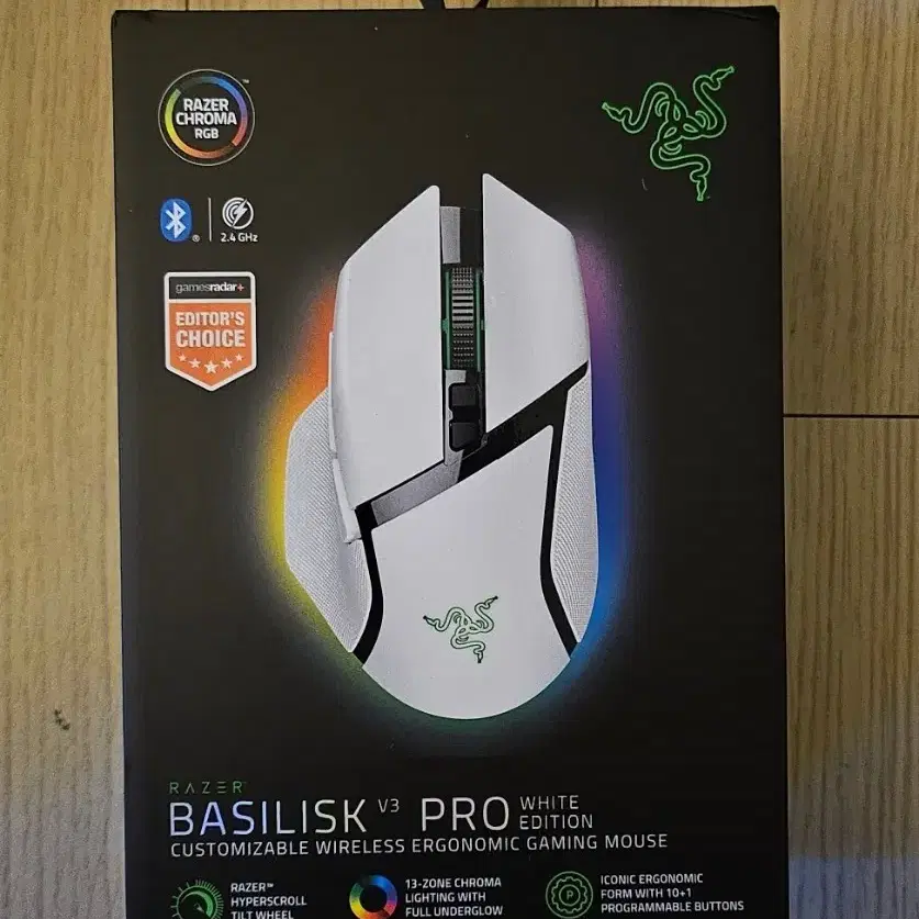 미개봉) razer 바실리스크 v3 pro 화이트 팝니다