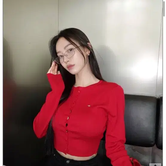 페일제이드 레이온가디건 레드 rayon red