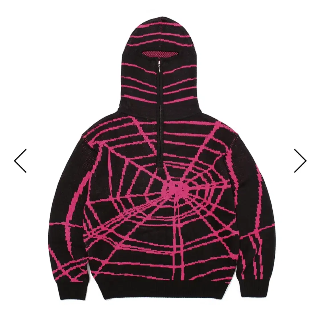 Fetch SPIDER WEB HOODIE KNIT BLACK S