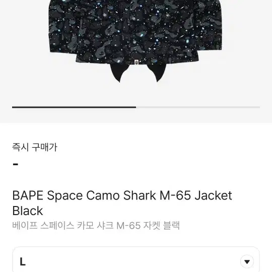 베이프 스페이스 카모 샤크 자켓