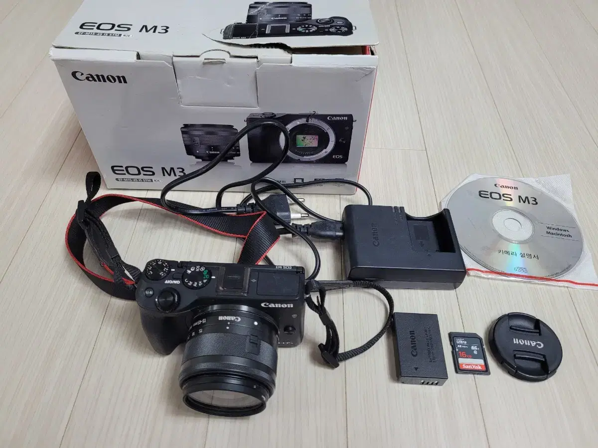 캐논 EOS M3 카메라 15-45 렌즈 세트