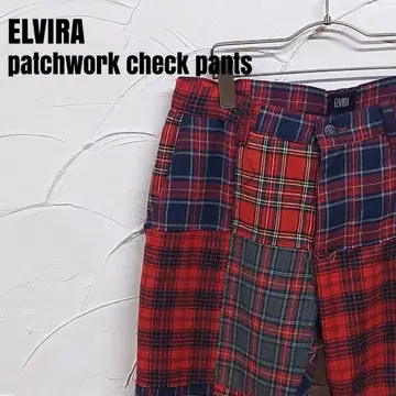 ELVIRA/엘비라 엘비라 패치워크 체크 팬츠