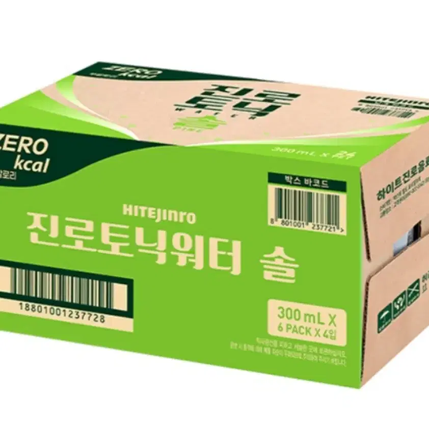 하이트진로 토닉워터 제로 솔 300ml 24개