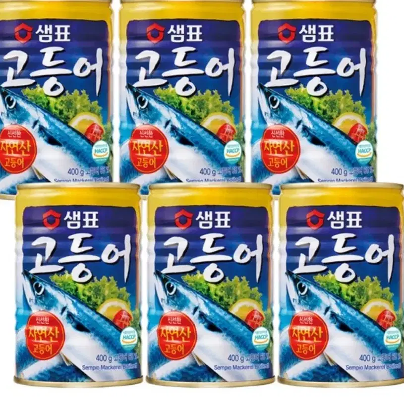 샘표 고등어 400g 6캔 무료배송 통조림 샘표고등어