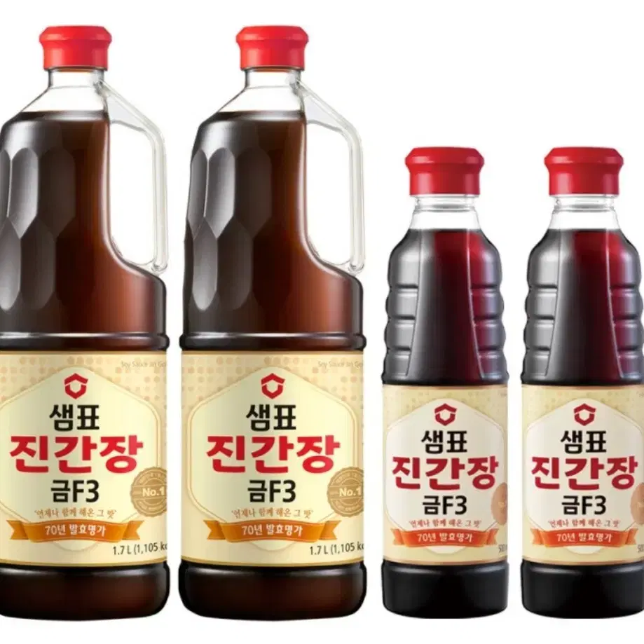 샘표 진간장 금F3 1.7L 2개 + 500ml 2개