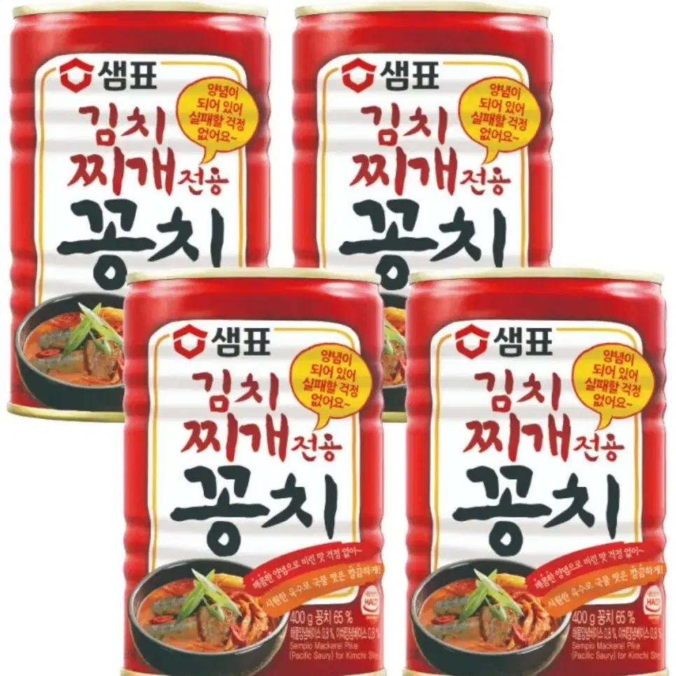 샘표 꽁치 김치찌개 400g 4캔