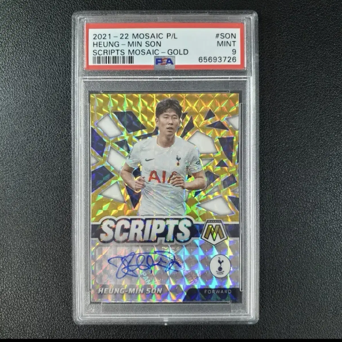 손흥민 골드10한정  오토카드 psa9 pop2