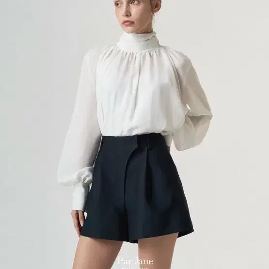 퍼제인  Seine Chiffon Sleeve Blouse 화이트